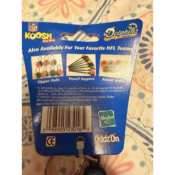 Vintage 90’s Miami Dolphins Koosh Ball Key Ring NEW Key Chain 1996 - Picture 7 of 7